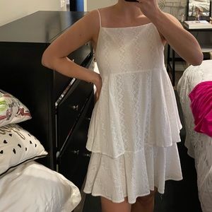 Impeccable Pig white lace mini dress, Worn 2 times, in great condition